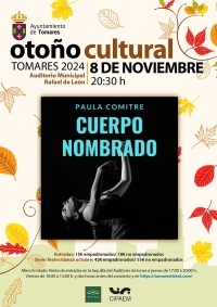 La Danza Flamenca llega a Tomares este viernes, 8 de noviembre, con Paula Comitre y su &ldquo;Cuerpo Nombrado&rdquo;