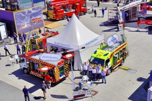 La feria internacional Interschutz valora la tecnolog&iacute;a andaluza de Surtruck en contraincendios, 100 % el&eacute;ctrica y sin emisiones