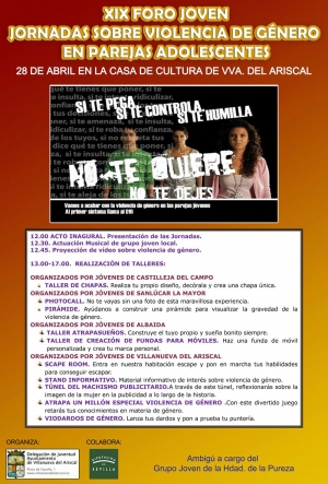 XIX Foro Joven "Jornadas sobre violencia de g&eacute;nero en parejas adolescentes" en Villanueva