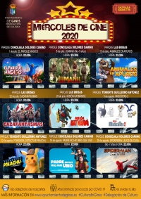En julio y agosto vuelve el ciclo 'Mi&eacute;rcoles de cine', fiel a su cita  en los parques de Gines