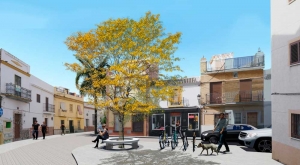 El alcalde de La Algaba se reune con los vecinos para comunicarles el inicio de las obras de la Calle Cordoba.