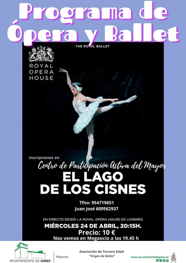 &lsquo;El lago de los cisnes&rsquo; llega a Gines en una pantalla gigante