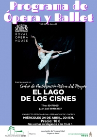 &lsquo;El lago de los cisnes&rsquo; llega a Gines en una pantalla gigante