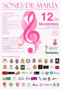 La agrupaci&oacute;n Sones de Mar&iacute;a actuar&aacute; en beneficio de la Asociaci&oacute;n Espa&ntilde;ola Contra el C&aacute;ncer