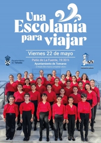 La Escolan&iacute;a de Tomares ofrecer&aacute; este viernes, 22 de mayo, el concierto "Una escolan&iacute;a para viajar&rdquo; en el Patio de la Fuente