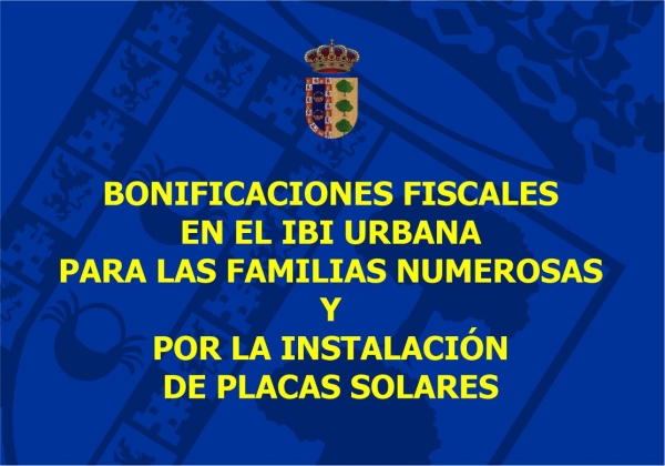 El Ayuntamiento de Olivares abre el plazo de solicitudes de las bonificaciones fiscales en el IBI Urbana para las familias numerosas y por la instalaci&oacute;n de placas solares