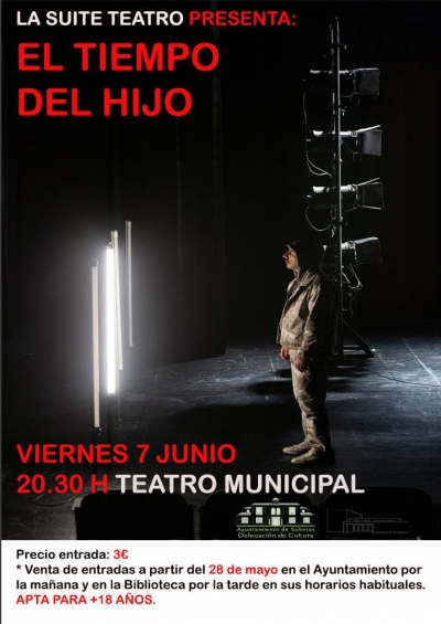 El pr&oacute;ximo 7 de junio se pondr&aacute; en escena la obra de teatro "El tiempo del hijo", en Salteras
