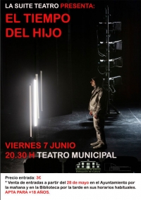 El pr&oacute;ximo 7 de junio se pondr&aacute; en escena la obra de teatro "El tiempo del hijo", en Salteras