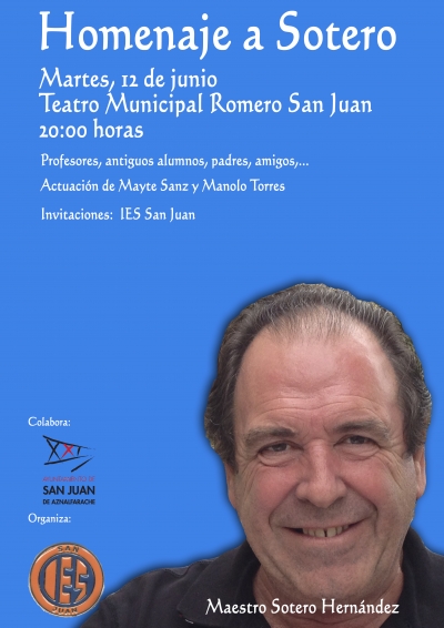 El profesor y concejal de Educaci&oacute;n Sotero Hern&aacute;ndez recibe un homenaje a t&iacute;tulo p&oacute;stumo