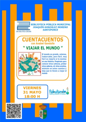 Santiponce "viaja el mundo" el 31 de mayo con un cuentacuentos en la Biblioteca Municipal