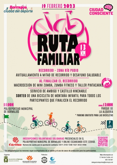Bicicletas en familia, en una nueva cicloruta en Bormujos