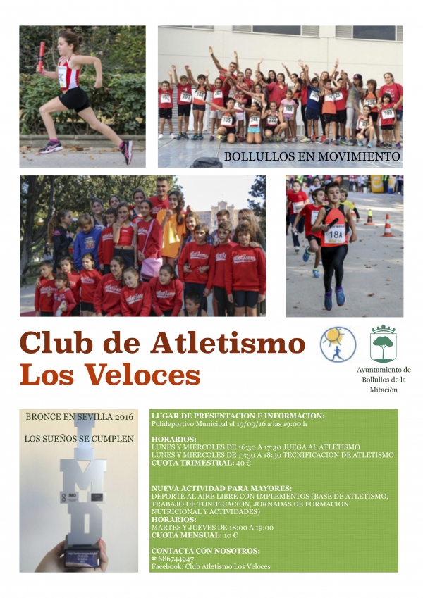 Se pone en marcha un a&ntilde;o m&aacute;s el Club Atletismo Los Veloces en Bollullos de la Mitaci&oacute;n