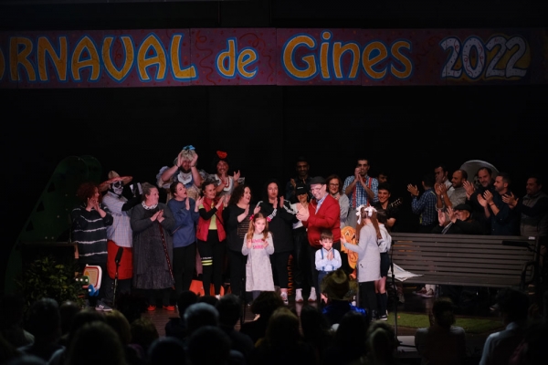 Espectacular arranque del Carnaval  de Gines 2022 con la proclamaci&oacute;n  de los Ninfos y el Preg&oacute;n inaugural