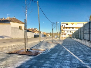 Concluyen los trabajos de creaci&oacute;n del nuevo acerado de la calle La Ca&ntilde;ada en Gines