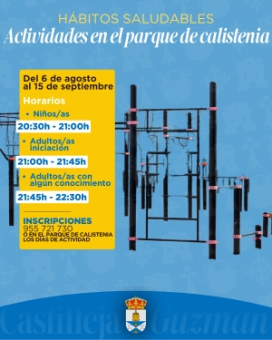 Castilleja de Guzm&aacute;n lanza un nuevo proyecto comunitario para promover h&aacute;bitos saludables en el parque de calistenia